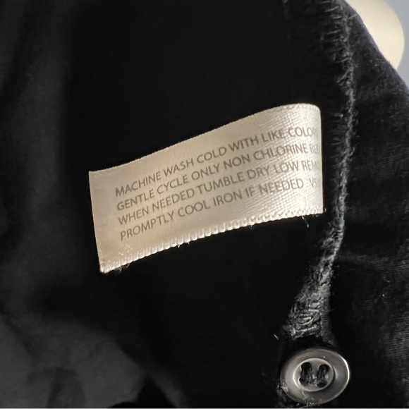 Bobby Brooks Stretch Button-Up Shirt Black 3/4 Sleeve Women's Plus 3X - Picture 3 of 5